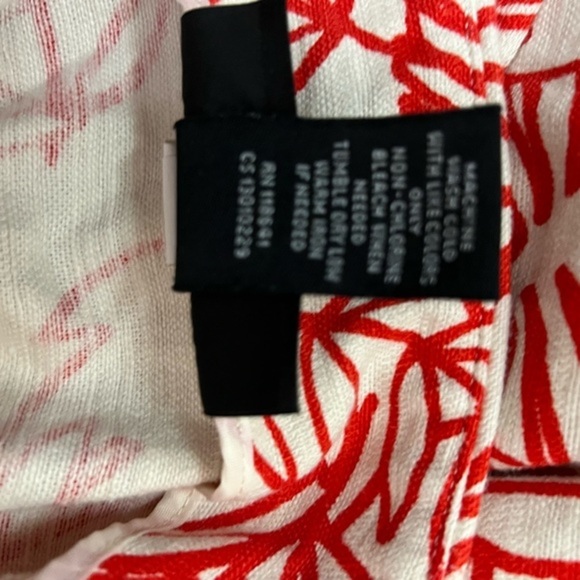 Lane Bryant Dark Orange Cream White Tropical Print Skirt olorblock Hem Plus 22 - Picture 11 of 13